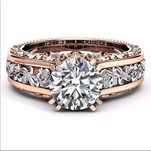 New Women’s Rose Gold Solitaire Diamond Ring